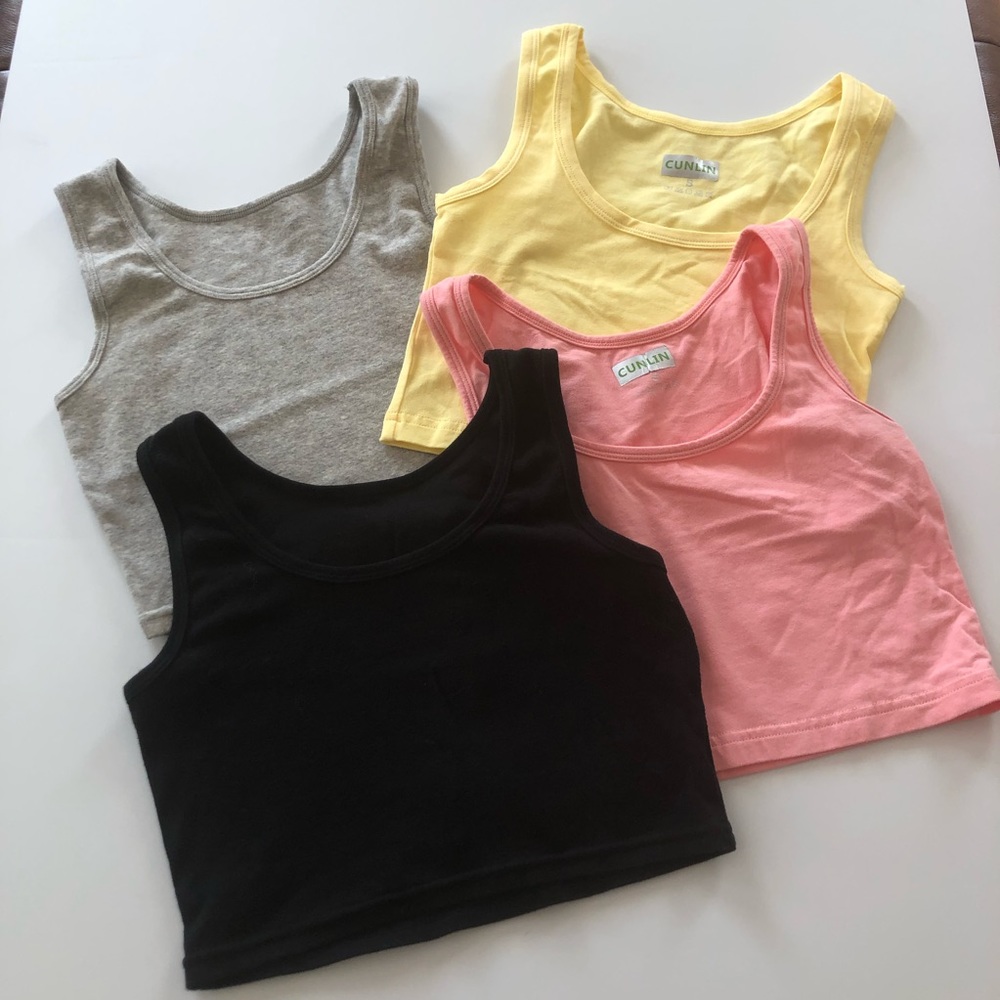 Pack of 4 Cropped Tanks